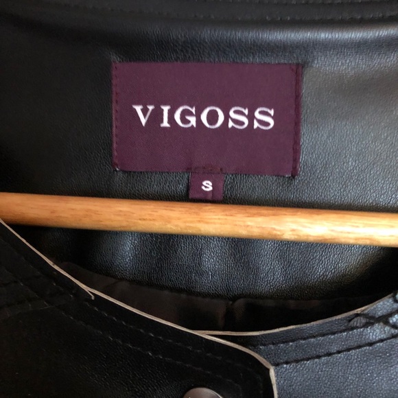 Faux Leather Jacket Vigoss Size S - Picture 8 of 11